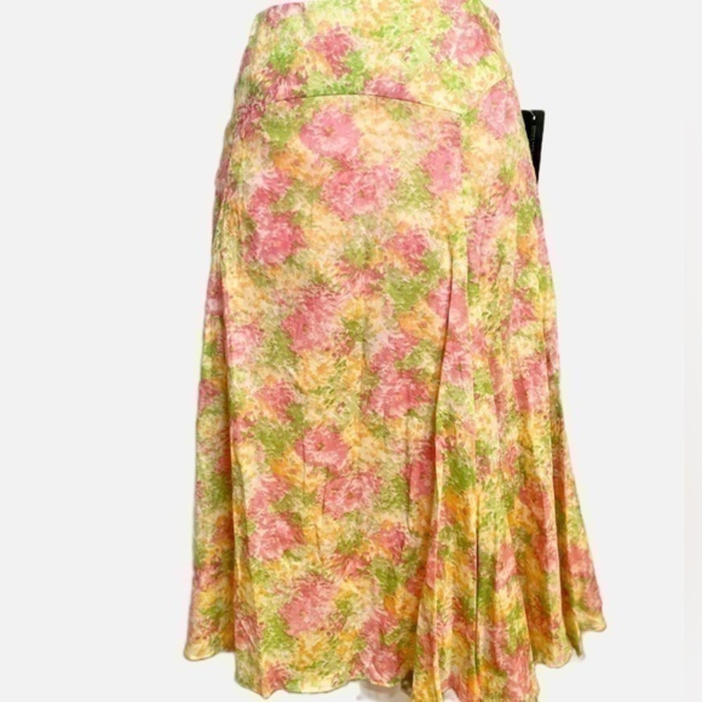 Jones New York dusty rose Cottagecore floral skirt‎ size 6 NWT